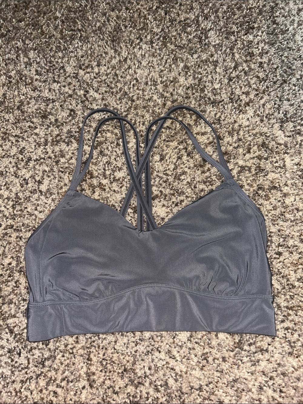 Strappy Wireless Bralette - Charcoal Gray
